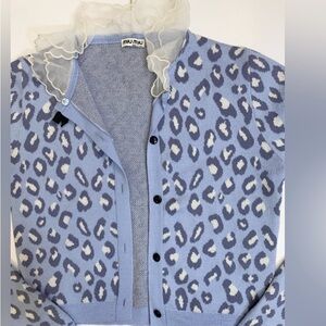 Miu Miu Light Blue Knit Sweater